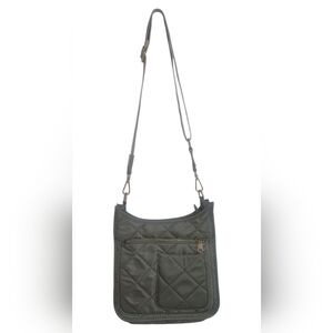 Sol And Selene Women's Motivator Nylon Olive Quilted Crossbody Bag